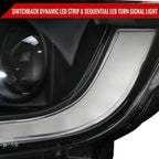 2019-2022 Ford Ranger Switchback Sequential LED Bar Projector Headlights (Matte Black Housing/Clear Lens)