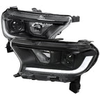 2019-2022 Ford Ranger Switchback Sequential LED Bar Projector Headlights (Matte Black Housing/Clear Lens)