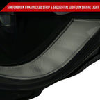 2019-2022 Ford Ranger Switchback Sequential LED Bar Projector Headlights (Matte Black Housing/Smoked Lens)