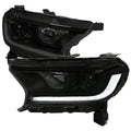 2019-2022 Ford Ranger Switchback Sequential LED Bar Projector Headlights (Matte Black Housing/Smoked Lens)