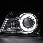 1998-2000 Ford Ranger Halo Projector Headlights (Chrome Housing/Clear Lens)
