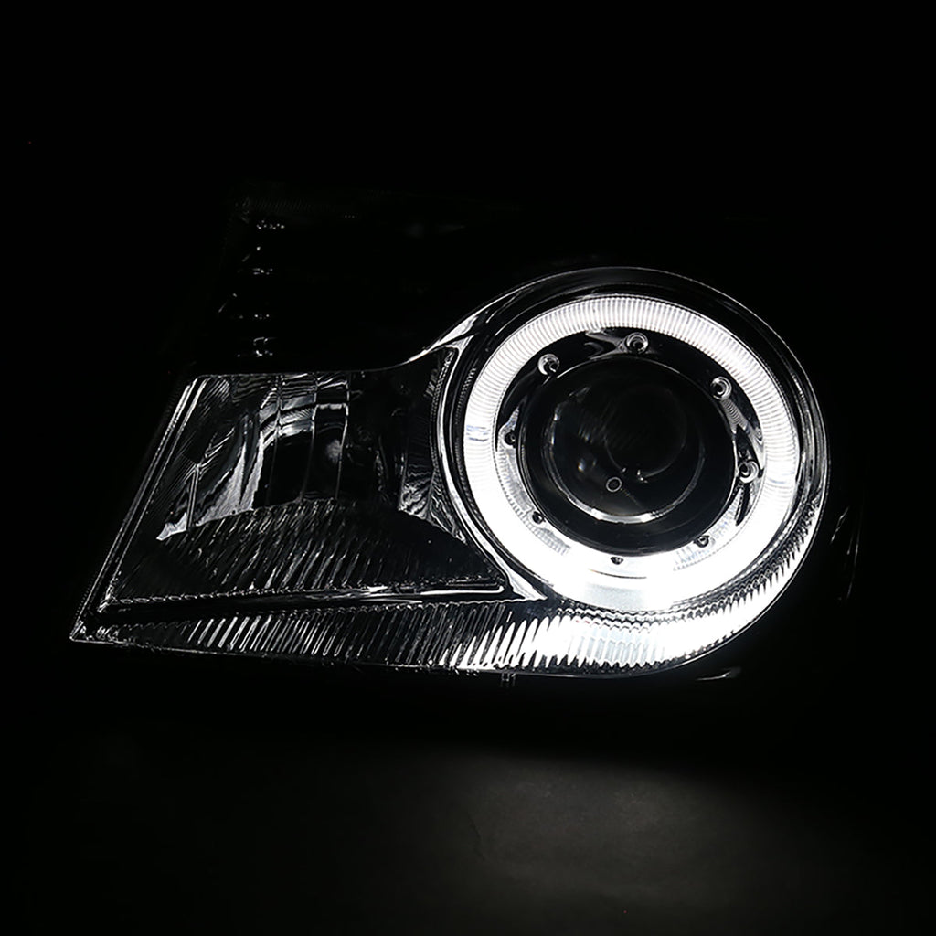 1998-2000 Ford Ranger Halo Projector Headlights (Chrome Housing/Smoked Lens)