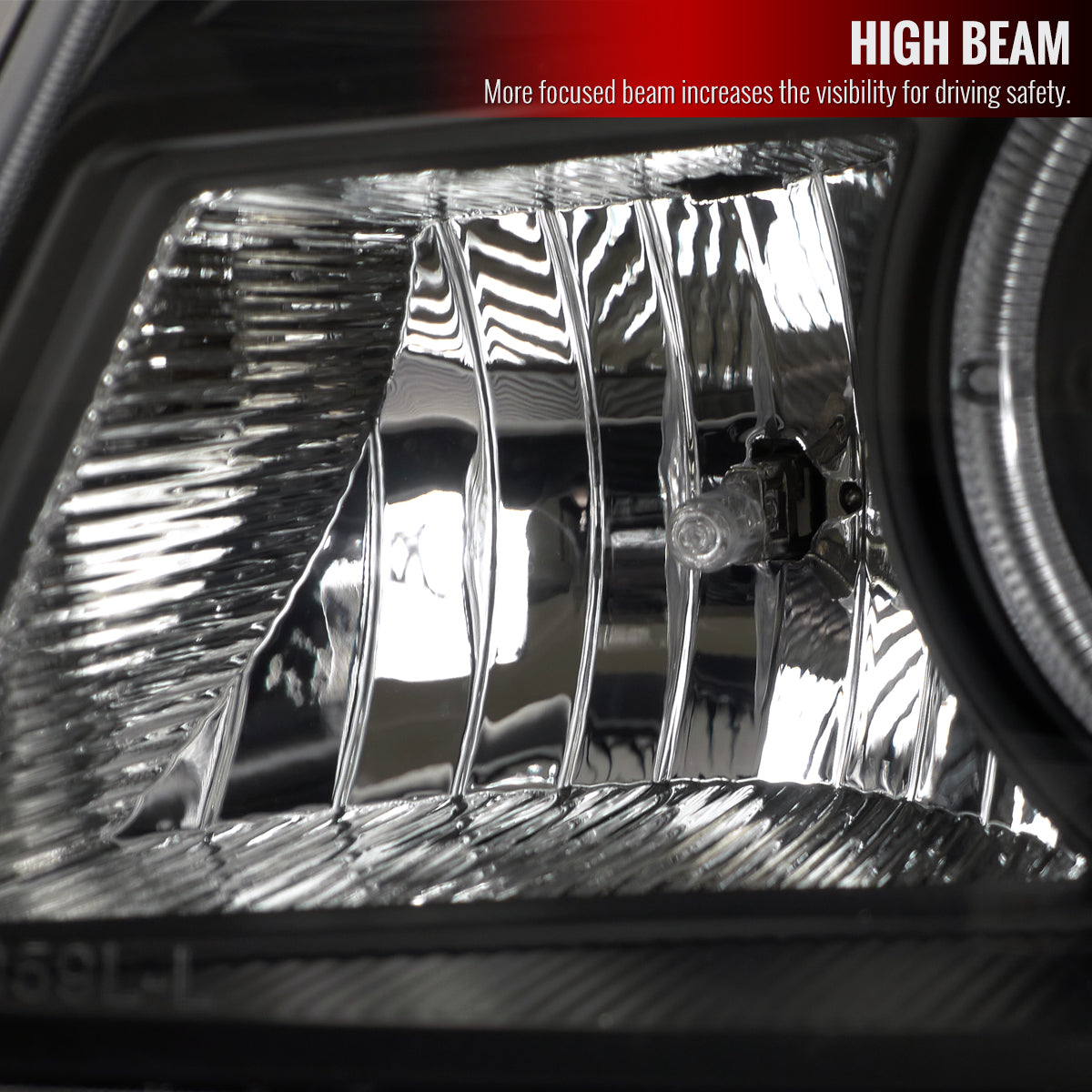 1998-2000 Ford Ranger Halo Projector Headlights (Matte Black Housing/Clear Lens)