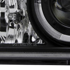 1998-2000 Ford Ranger Halo Projector Headlights (Matte Black Housing/Clear Lens)