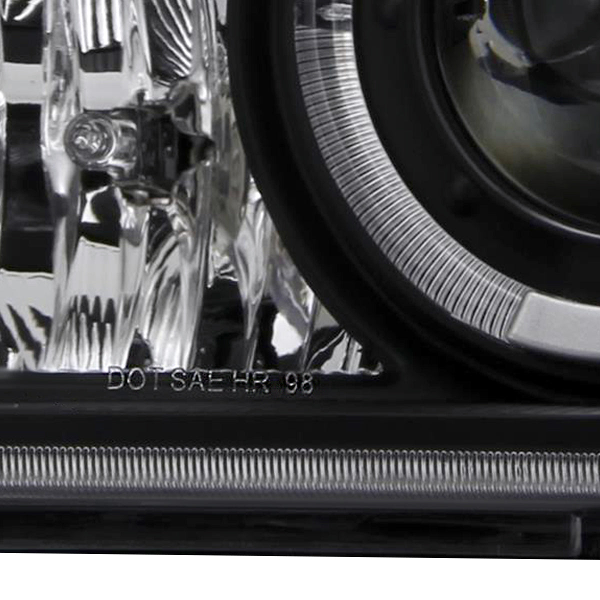 1998-2000 Ford Ranger Halo Projector Headlights (Matte Black Housing/Clear Lens)