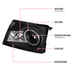 1998-2000 Ford Ranger Halo Projector Headlights (Matte Black Housing/Clear Lens)