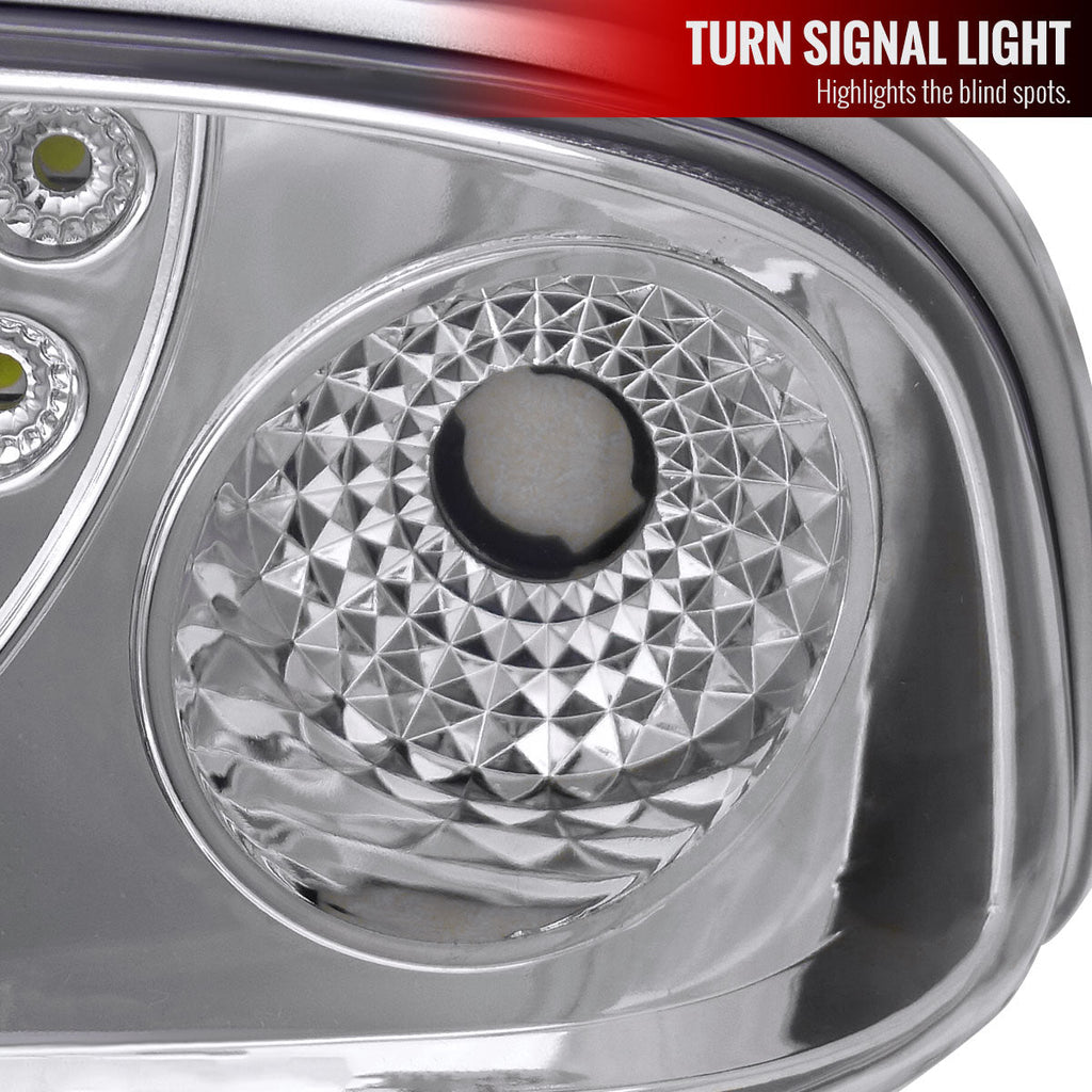 1998-2004 Chevrolet S10 Dual Halo Projector Headlights (Chrome Housing/Clear Lens)