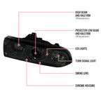 1998-2004 Chevrolet S10 Dual Halo Projector Headlights (Chrome Housing/Smoked Lens)