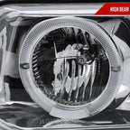 1999-2002 Chevrolet Silverado/ 2000-2006 Chevrolet Tahoe/Suburban Dual Halo Projector Headlights with LED Sequential Turn Signal Bumper Lights (Chrome Housing/Clear Lens)