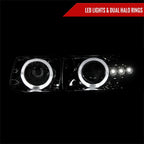 1999-2002 Chevrolet Silverado/ 2000-2006 Tahoe Suburban Dual Halo Projector Headlights (Chrome Housing/Smoked Lens)