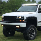 1999-2002 Chevrolet Silverado/ 2000-2006 Tahoe Suburban Dual Halo Projector Headlights (Matte Black Housing/Clear Lens)
