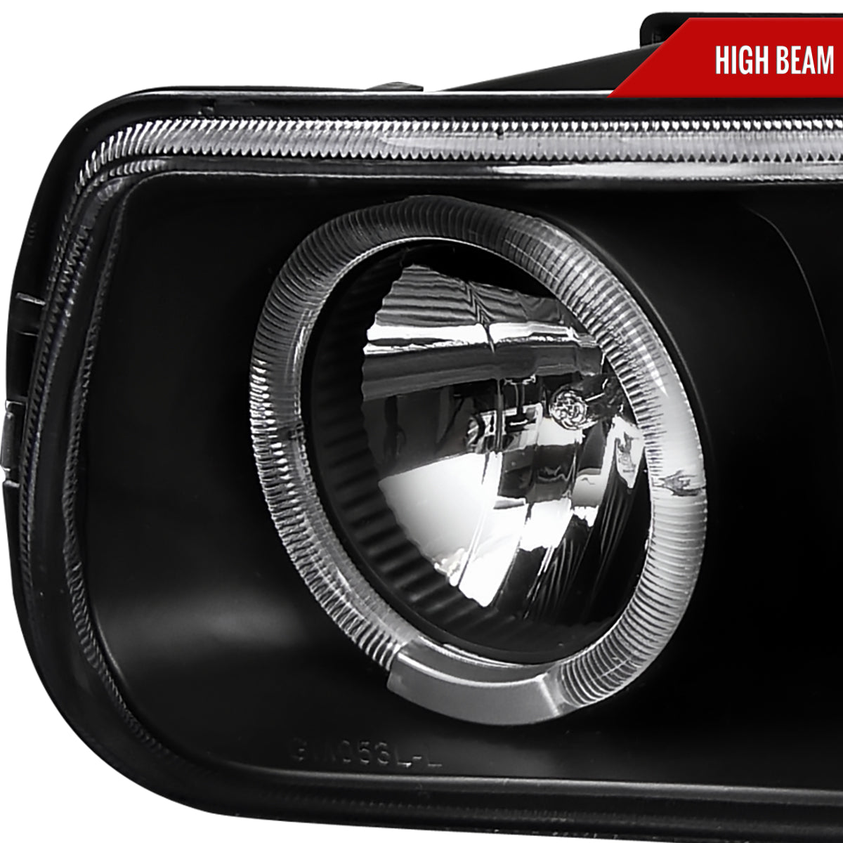 1999-2002 Chevrolet Silverado/ 2000-2006 Chevrolet Tahoe/Suburban Dual Halo Projector Headlights with LED Sequential Turn Signal Bumper Lights (Matte Black Housing/Clear Lens)