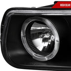 1999-2002 Chevrolet Silverado/ 2000-2006 Tahoe Suburban Dual Halo Projector Headlights (Matte Black Housing/Clear Lens)