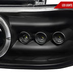 1999-2002 Chevrolet Silverado/ 2000-2006 Tahoe Suburban Dual Halo Projector Headlights (Matte Black Housing/Clear Lens)