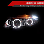 2001-2003 BMW E53 X5 Dual Halo Projector Headlights (Chrome Housing/Clear Lens)