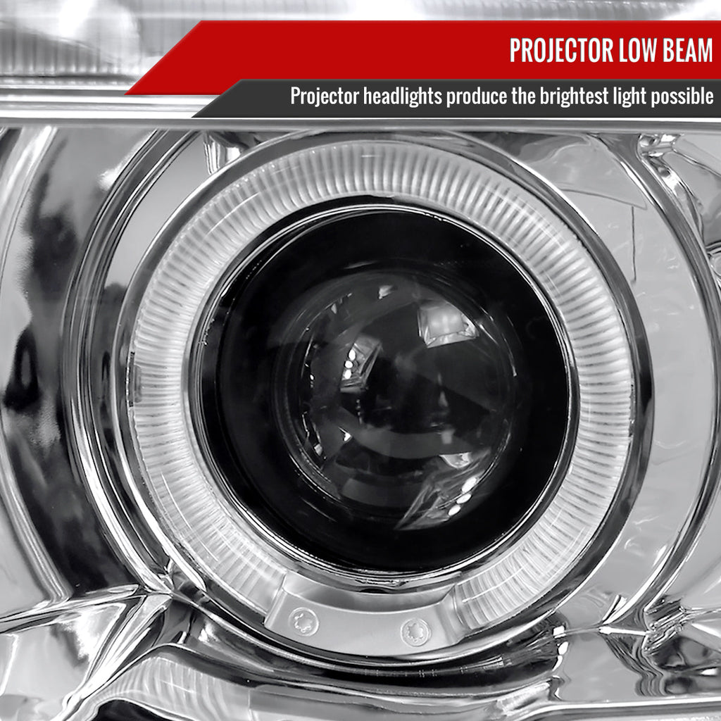 2001-2003 BMW E53 X5 Dual Halo Projector Headlights (Chrome Housing/Clear Lens)