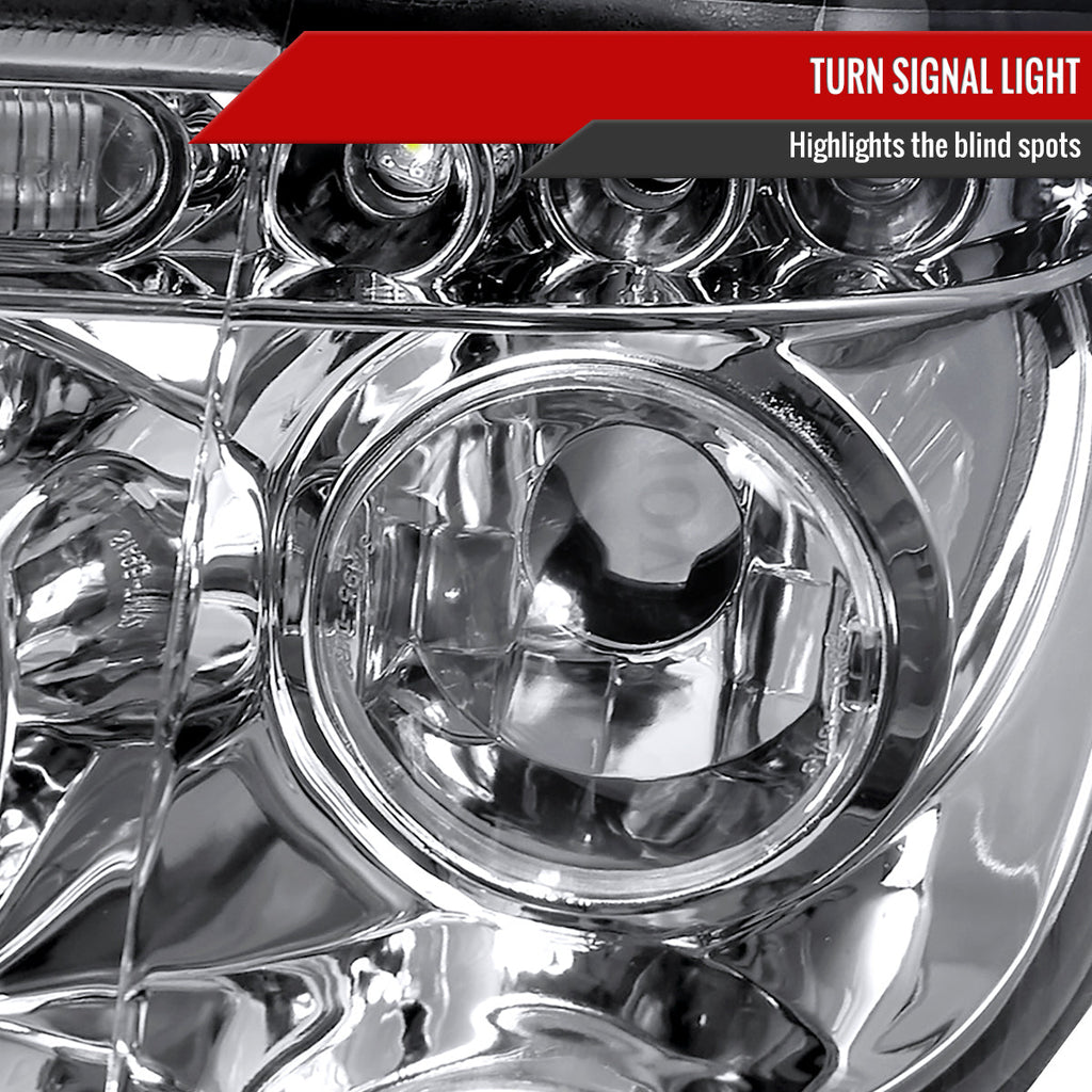 2001-2003 BMW E53 X5 Dual Halo Projector Headlights (Chrome Housing/Clear Lens)
