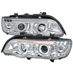 2001-2003 BMW E53 X5 Dual Halo Projector Headlights (Chrome Housing/Clear Lens)