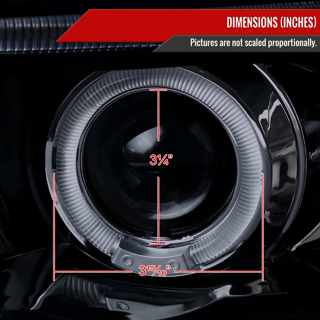 2001-2003 BMW E53 X5 Dual Halo Projector Headlights (Glossy Black Housing/Smoked Lens)