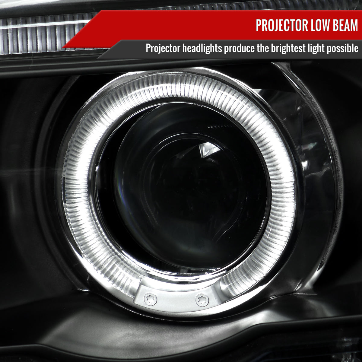 2001-2003 BMW E53 X5 Dual Halo Projector Headlights (Matte Black Housing/Clear Lens)