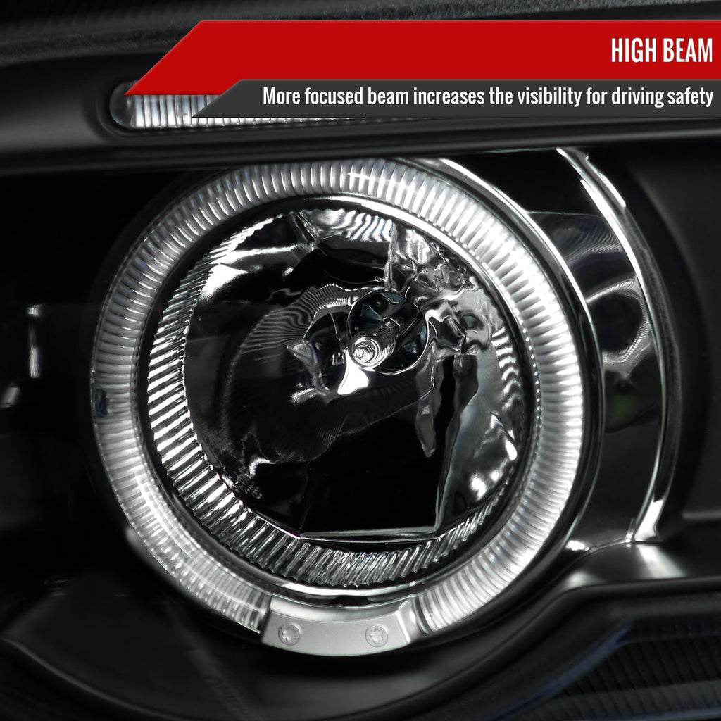 2001-2003 BMW E53 X5 Dual Halo Projector Headlights (Matte Black Housing/Clear Lens)