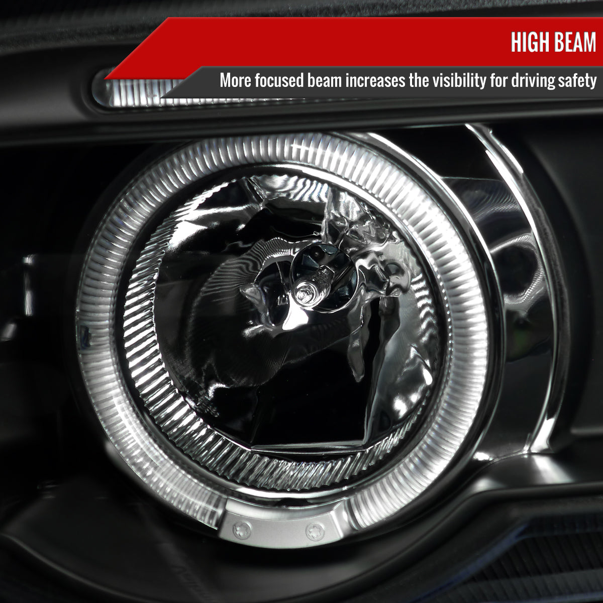 2001-2003 BMW E53 X5 Dual Halo Projector Headlights (Matte Black Housing/Clear Lens)