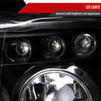 2001-2003 BMW E53 X5 Dual Halo Projector Headlights (Matte Black Housing/Clear Lens)