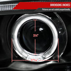 2001-2003 BMW E53 X5 Dual Halo Projector Headlights (Matte Black Housing/Clear Lens)