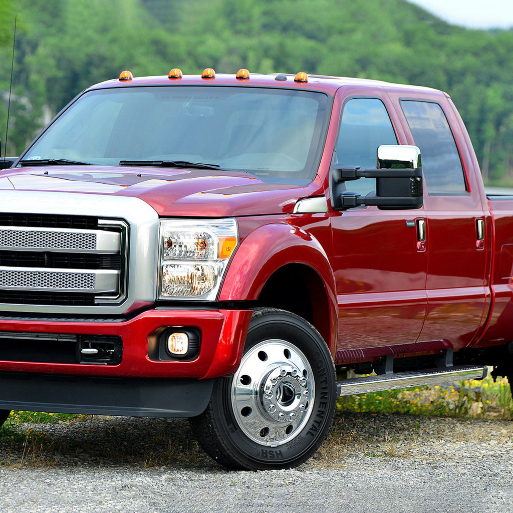 2008-2016 Ford F-250/F-350/F-450/F-550/F-650 LED Towing Side Mirror Lights (Chrome Housing/Smoked Lens)