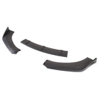 Universal Matte Black Polypropylene 3PC Bumper Lip Set