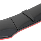Universal Glossy Black/Red Trim Polypropylene 3PC Bumper Lip Set