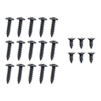 Universal Glossy Black/Red Trim Polypropylene 3PC Bumper Lip Set