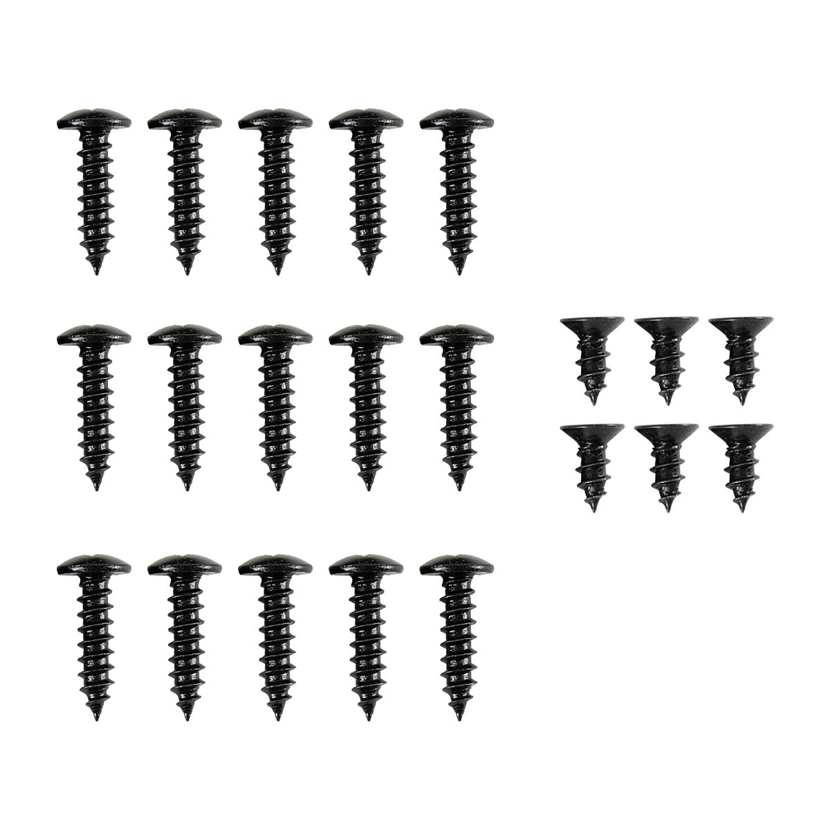 Universal Matte Black Polypropylene 3PC Front Bumper Lip Set
