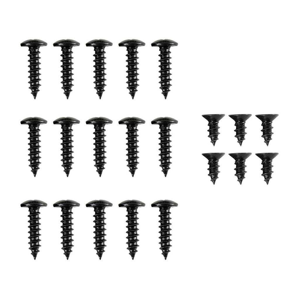 Universal Glossy Black Polypropylene 3PC Front Bumper Lip Set