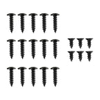 Universal Glossy Black Polypropylene 3PC Front Bumper Lip Set