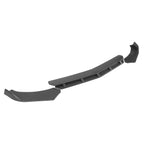 Universal Matte Black Polypropylene 3PC Front Bumper Lip Set
