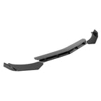 Universal Glossy Black Polypropylene 3PC Front Bumper Lip Set