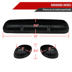 Universal 3PC Set Roof Cab Amber LED Lights (Black Housing/Smoked Lens)