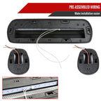 Universal 3PC Set Roof Cab Amber LED Lights (Black Housing/Smoked Lens)