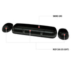 Universal 3PC Set Roof Cab Amber LED Lights (Black Housing/Smoked Lens)