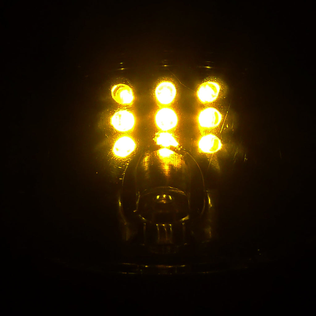 Universal 5PC Set Roof Cab Amber LED Lights (Black Housing/Smoked Lens)