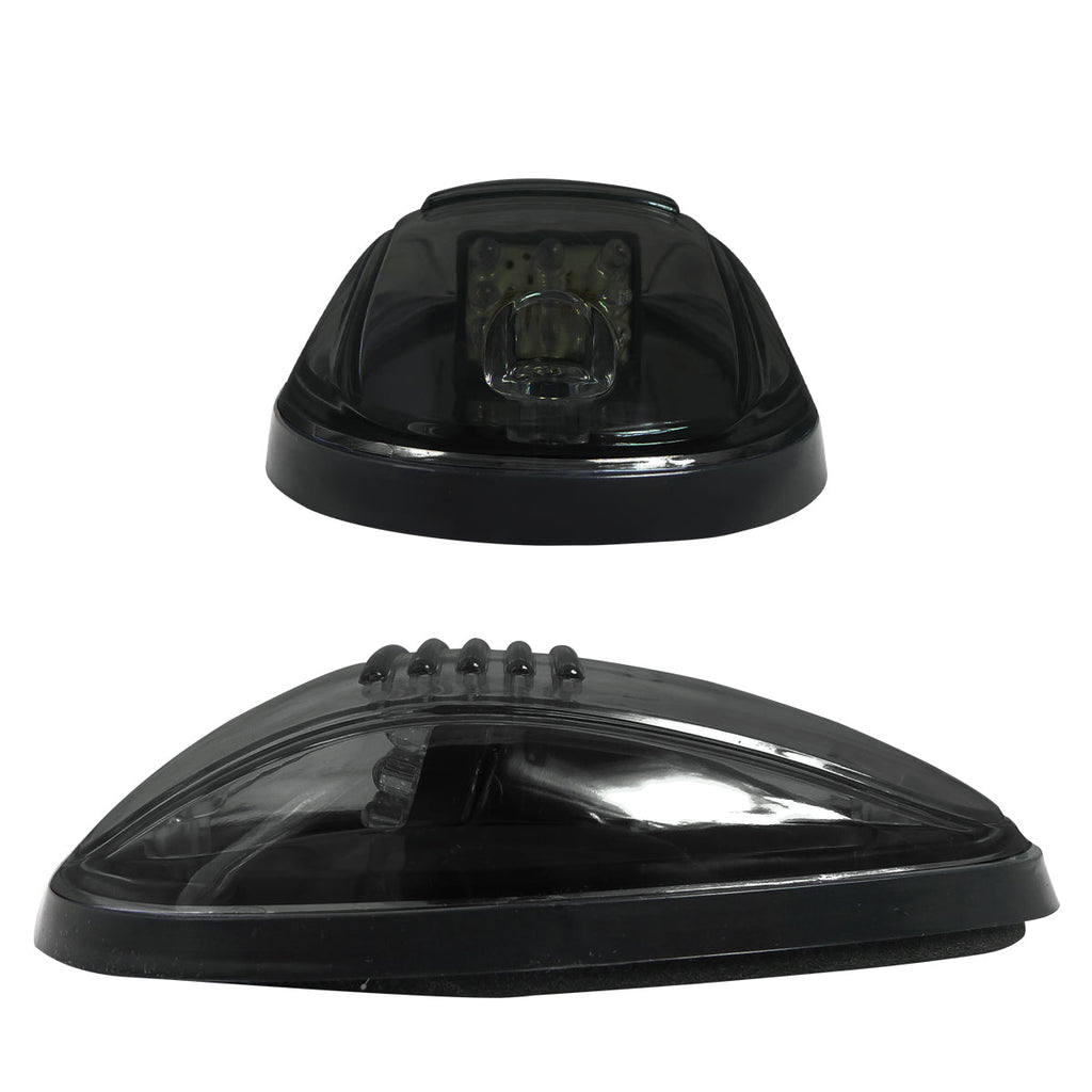 Universal 5PC Set Roof Cab Amber LED Lights (Black Housing/Smoked Lens)