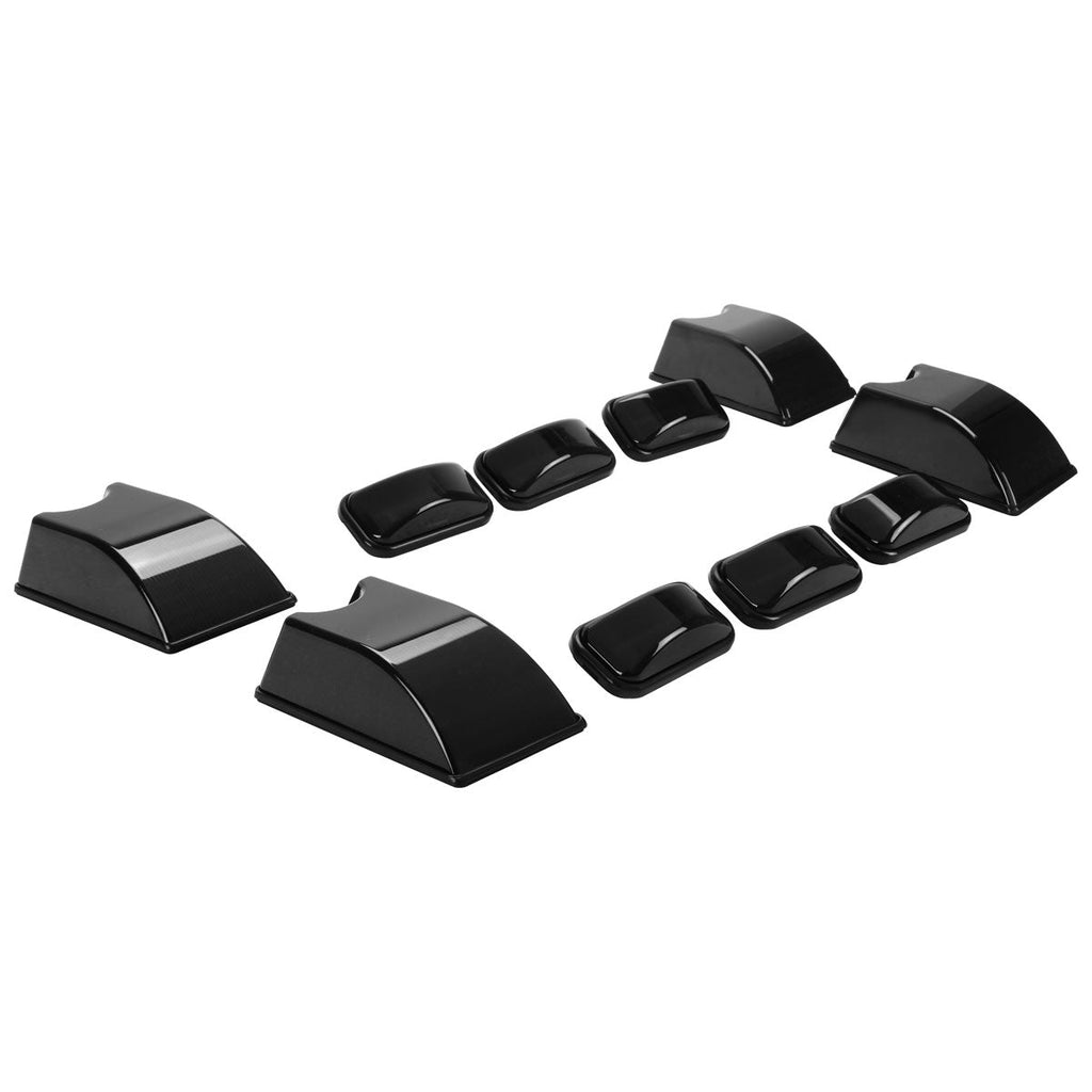 2003-2009 Hummer H2 / 2005-2009 H2 SUT 10PC Roof Top LED Cab Marker Lights (Chrome Housing/Smoked Lens)
