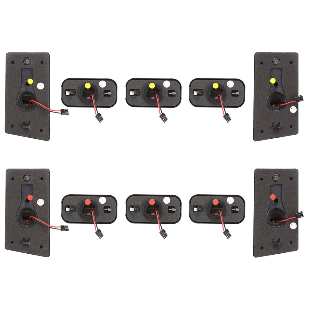 2003-2009 Hummer H2 / 2005-2009 H2 SUT 10PC Roof Top LED Cab Marker Lights (Chrome Housing/Smoked Lens)