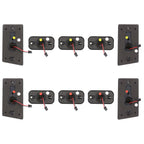 2003-2009 Hummer H2 / 2005-2009 H2 SUT 10PC Roof Top LED Cab Marker Lights (Chrome Housing/Smoked Lens)