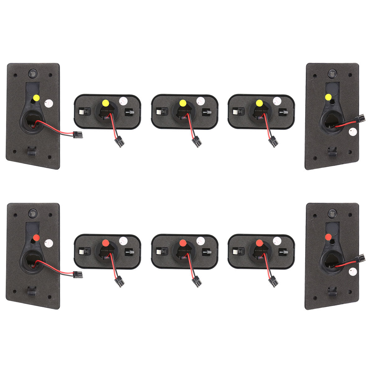 2003-2009 Hummer H2 / 2005-2009 H2 SUT 10PC Roof Top LED Cab Marker Lights (Chrome Housing/Smoked Lens)