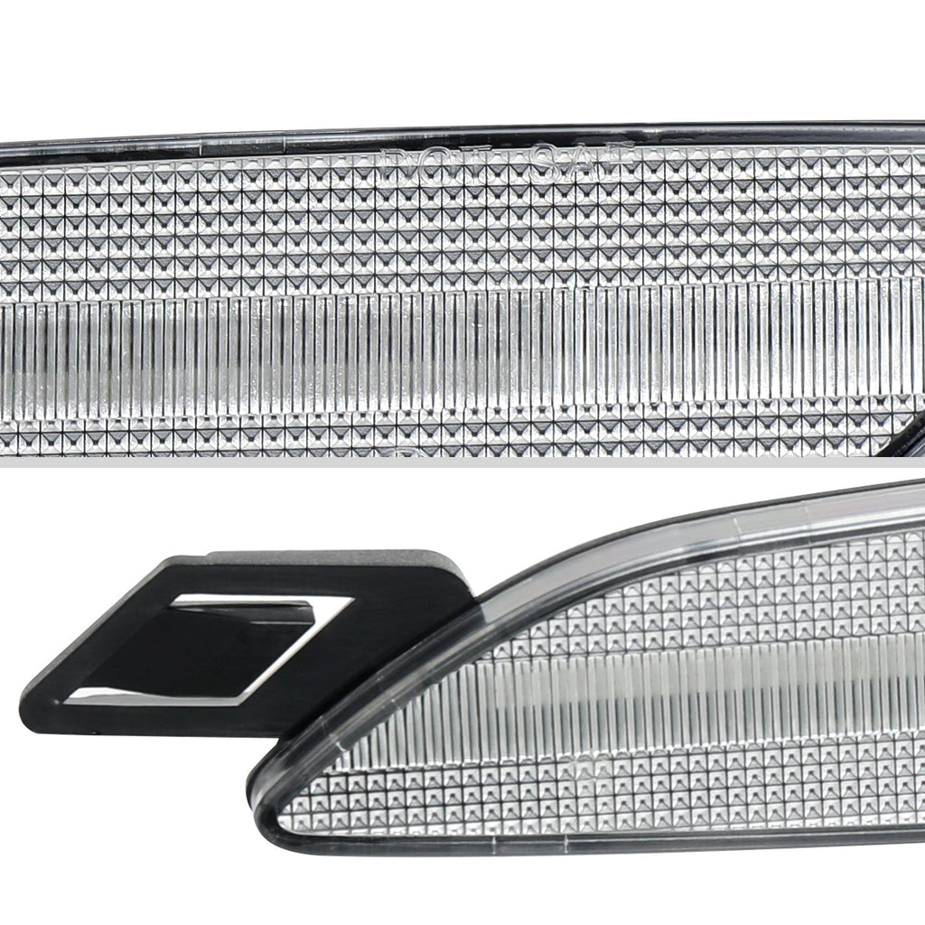 2015-2018 Porsche Cayenne 958 Front Bumper LED Side Marker Turn Signal Lights (Chrome Housing / Clear Lens)