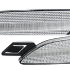 2015-2018 Porsche Cayenne 958 Front Bumper LED Side Marker Turn Signal Lights (Chrome Housing / Clear Lens)