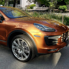 2015-2018 Porsche Cayenne 958 Front Bumper LED Side Marker Turn Signal Lights (Chrome Housing / Clear Lens)