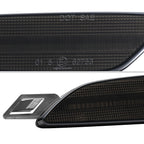 2015-2018 Porsche Cayenne 958 Front Bumper LED Side Marker Turn Signal Lights (Chrome Housing / Smoked Lens)